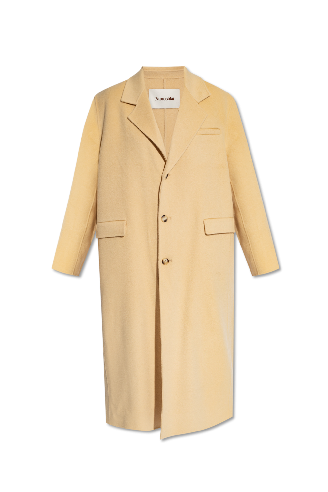 Cream Veda wool coat Nanushka Vitkac Canada